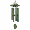 Campanella a vento in metallo verde 90 cm con tubi sonori decorazione sospesa
